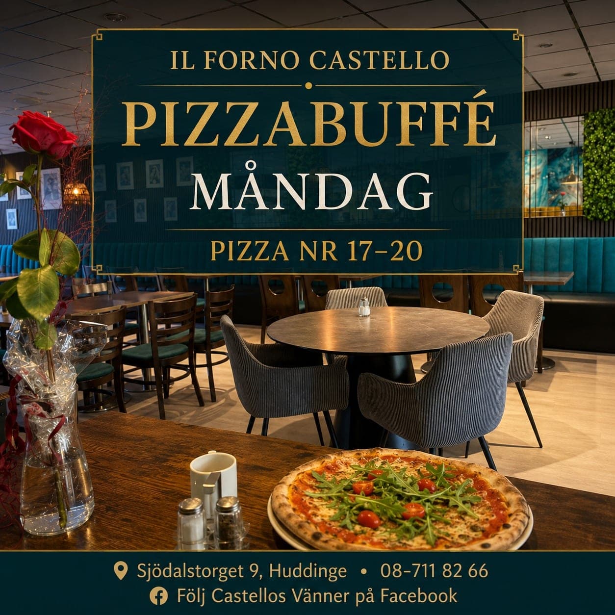 Pizzabuffé varje måndag, 79 kronor
